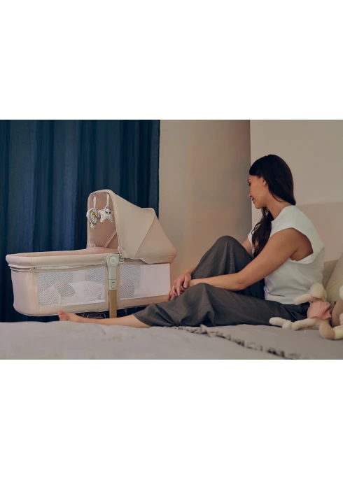 lionelo Malin Evo Beige Natural — Łóżeczko z funkcją kołyski | Opinie i cena