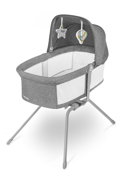 Lionelo Malin Grey Stone — łóżeczko z funkcją kołyski