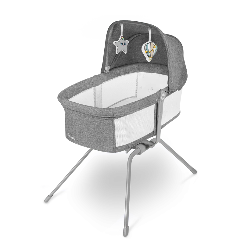 Lionelo Malin Grey Stone — łóżeczko z funkcją kołyski