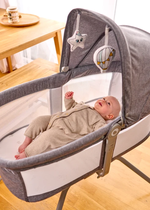 Lionelo Malin Grey Stone — łóżeczko z funkcją kołyski