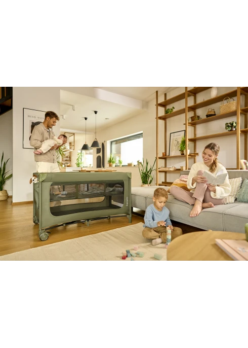 Łóżeczko turystyczne Jasmin Easy Fold Beige Sand - Lionelo
