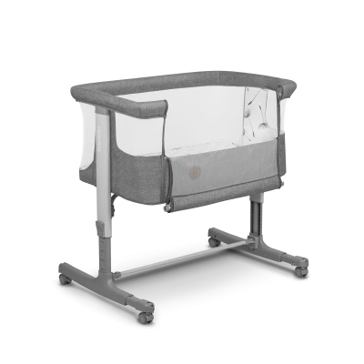 Lionelo Aurora Grey Concrete - łóżeczko dostawne 3 w 1|Opinie i cena