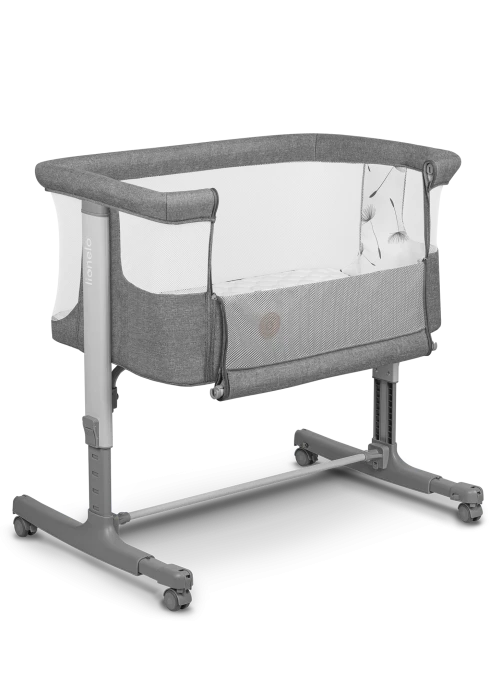 Lionelo Aurora Grey Concrete - łóżeczko dostawne 3 w 1|Opinie i cena