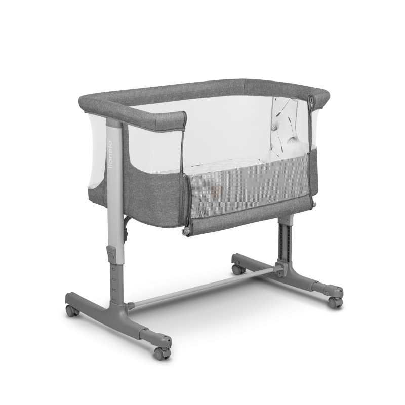 Lionelo Aurora Grey Concrete - łóżeczko dostawne 3 w 1|Opinie i cena