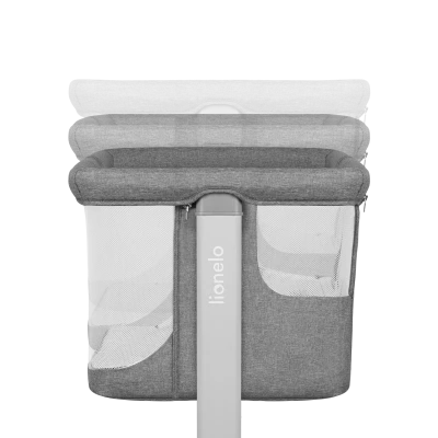 Lionelo Aurora Grey Concrete - łóżeczko dostawne 3 w 1|Opinie i cena