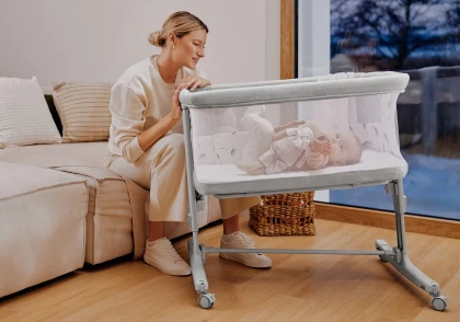 Łóżeczko dostawne Aurora Grey Graphite - Lionelo