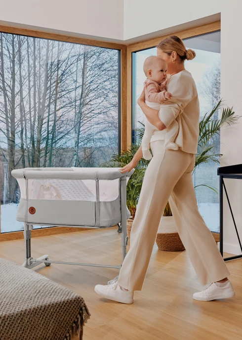 Lionelo Aurora Grey Graphite — Łóżeczko dostawne 3w1|Opinie i cena