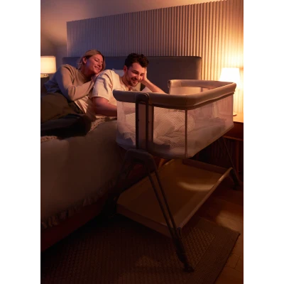 Lionelo Luna Grey Concrete 2 w 1 — łóżeczko dostawne