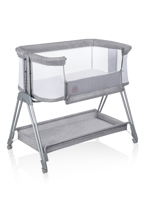 Lionelo Luna Grey Concrete 2 w 1 — łóżeczko dostawne