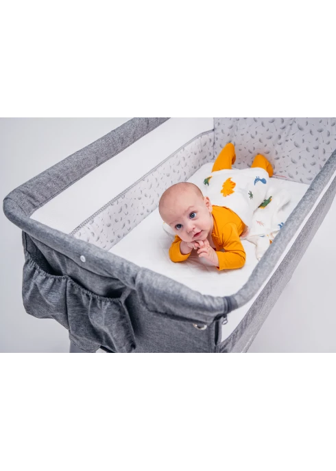 Lionelo Theo Dark Grey — łóżeczko dostawne