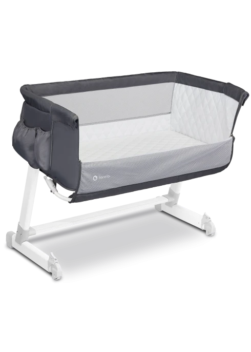 Lionelo Theo Dark Grey — łóżeczko dostawne