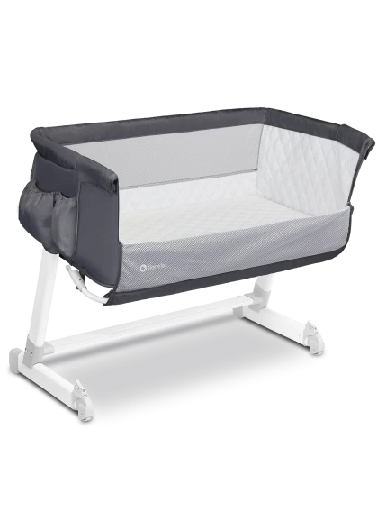 Łóżeczko dostawne Theo Dark Grey - Lionelo