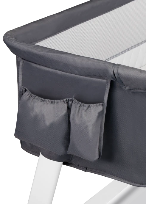 Lionelo Theo Dark Grey — łóżeczko dostawne