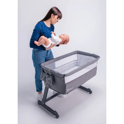 Lionelo Theo Concrete — łóżeczko dostawne