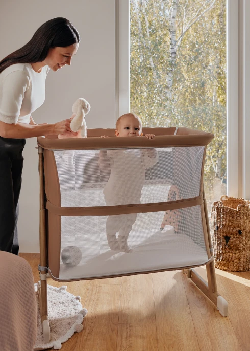 Lionelo Thomi Plus 5 w 1 Beige Carmel — Łóżeczko 5 w 1 | Opinie i cena