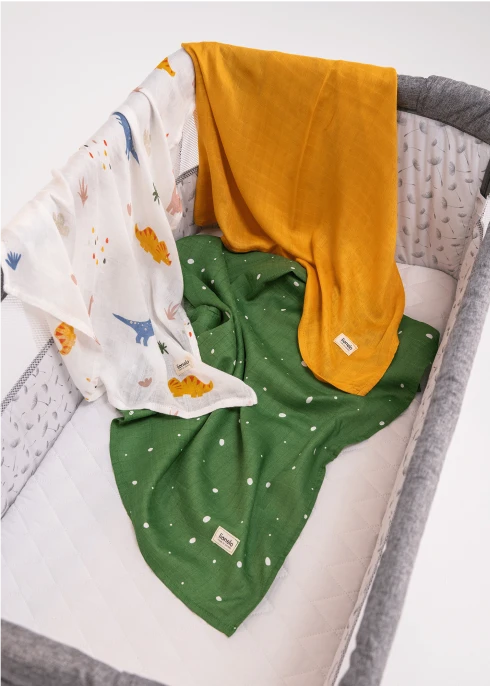 Pieluszki bambusowe Bamboo Set Dino - Lionelo