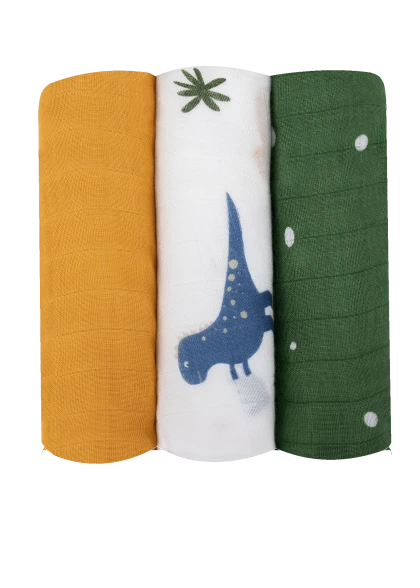 Pieluszki bambusowe Bamboo Set Dino - Lionelo