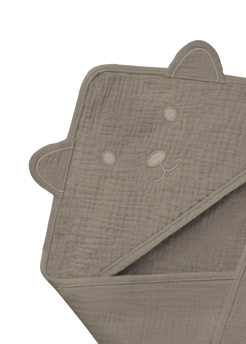 lionelo Muslin Hooded Towel Beige Cappuccino — ręcznik kąpielowy z kapturkiem | Opinie i cena