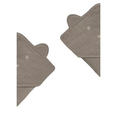 lionelo Muslin Hooded Towel Beige Cappuccino — ręcznik kąpielowy z kapturkiem | Opinie i cena