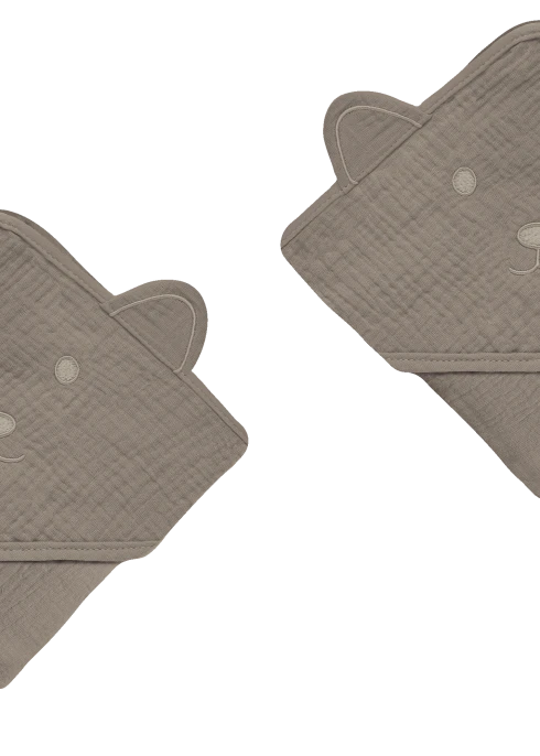 lionelo Muslin Hooded Towel Beige Cappuccino — ręcznik kąpielowy z kapturkiem | Opinie i cena