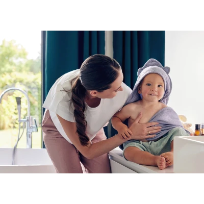 lionelo Muslin Hooded Towel Beige Cappuccino — ręcznik kąpielowy z kapturkiem | Opinie i cena