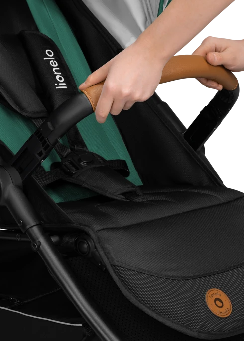 Wózek spacerowy, pompowane koła, od narodzin - Natt Green Emerald - Lionelo