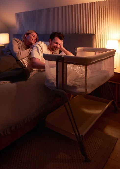 Lionelo Luna Beige Sand 2 w 1 — łóżeczko dostawne