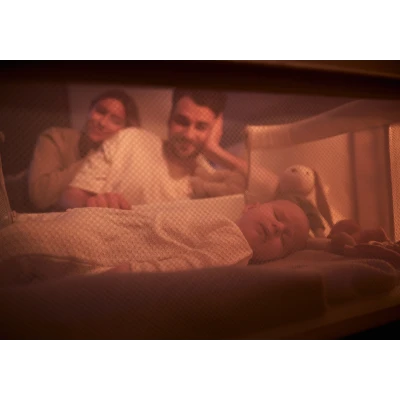 Lionelo Luna Beige Sand 2 w 1 — łóżeczko dostawne