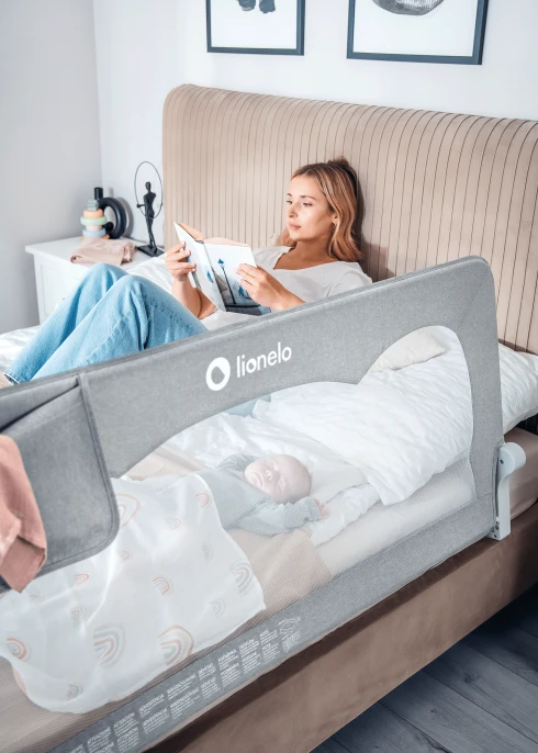 Lionelo Hanna Grey — barierka do łóżka|Opinie i cena
