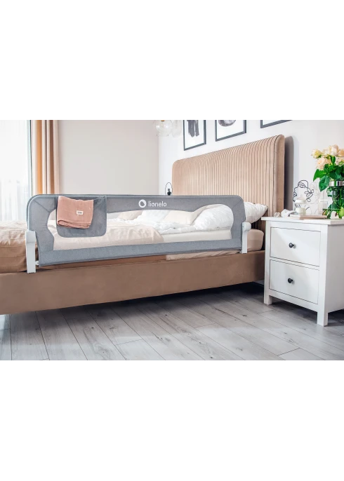 Lionelo Eva Beige Melange — barierka do łóżka|Opinie i cena
