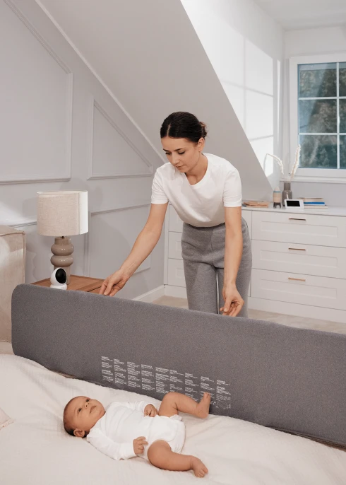 Lionelo Lora XL Grey Stone —  Barierka ochronna|Opinie i cena