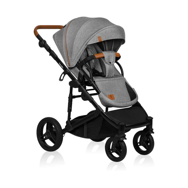 Wózek 2w1, koła offroad, gondola + spacerówka - Mari Tour Grey Stone - Lionelo