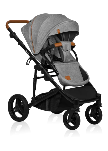 Wózek 2w1, koła offroad, gondola + spacerówka - Mari Tour Grey Stone - Lionelo