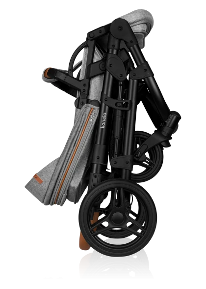 Wózek 2w1, koła offroad, gondola + spacerówka - Mari Tour Grey Stone - Lionelo