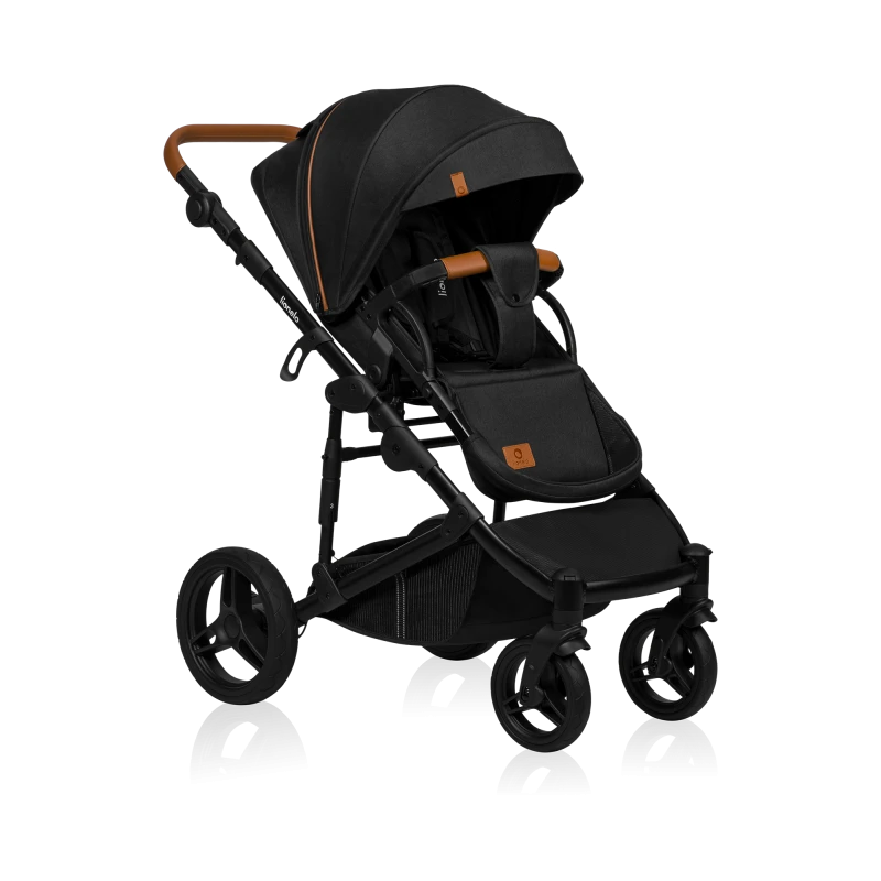 Wózek 2w1, koła offroad, gondola + spacerówka - Mari Tour Black Onyx - Lionelo