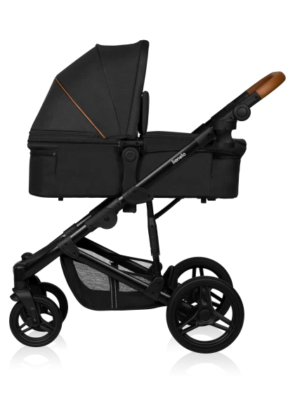 Wózek 2w1, koła offroad, gondola + spacerówka - Mari Tour Black Onyx - Lionelo