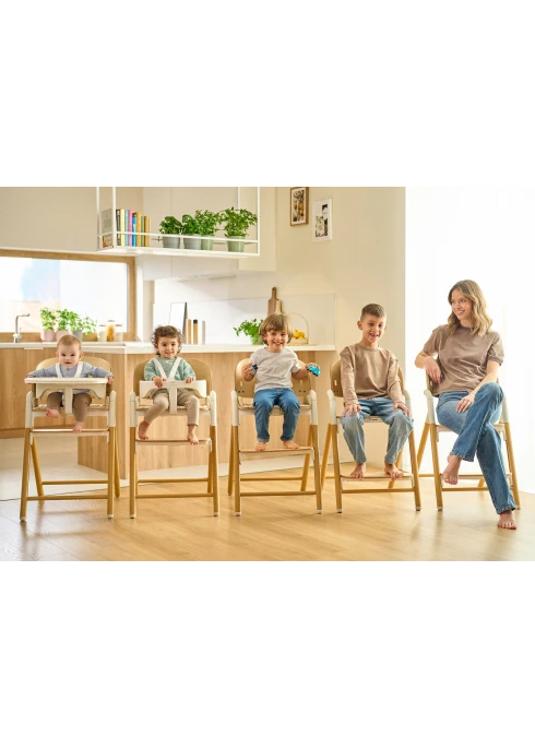 Krzesełko Rosnące z Dzieckiem Celia White Natural