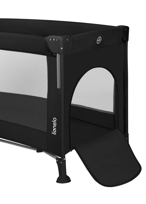 Łóżeczko dostawne Ellen Black Carbon - Lionelo