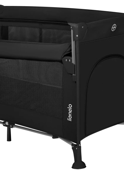 Łóżeczko dostawne Ellen Black Carbon - Lionelo