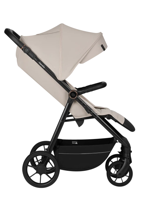 Wózek spacerowy od narodzin, koła gumowe, do 22 kg, klamra magnetyczna - Iva Beige Sand - Lionelo
