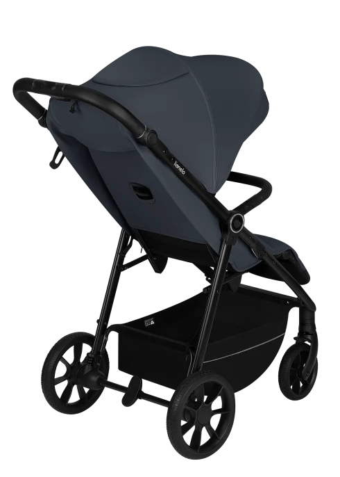 Wózek spacerowy od narodzin, koła gumowe, do 22 kg, klamra magnetyczna - Iva Grey Graphite - Lionelo
