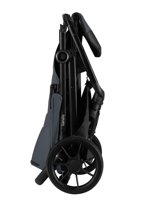 Wózek spacerowy od narodzin, koła gumowe, do 22 kg, klamra magnetyczna - Iva Grey Graphite - Lionelo