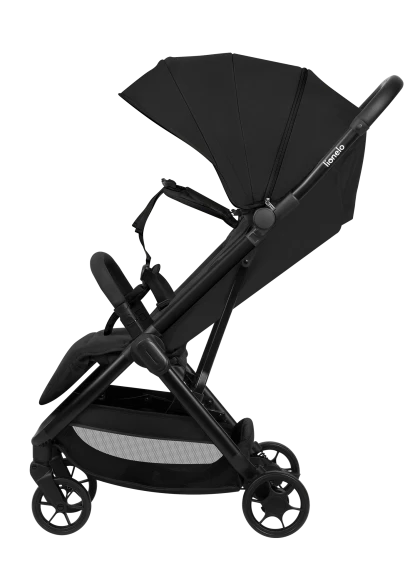 Wózek spacerowy 7,5 kg, auto-fold, od narodzin, kompaktowy - Julie Air Black Onyx - Lionelo