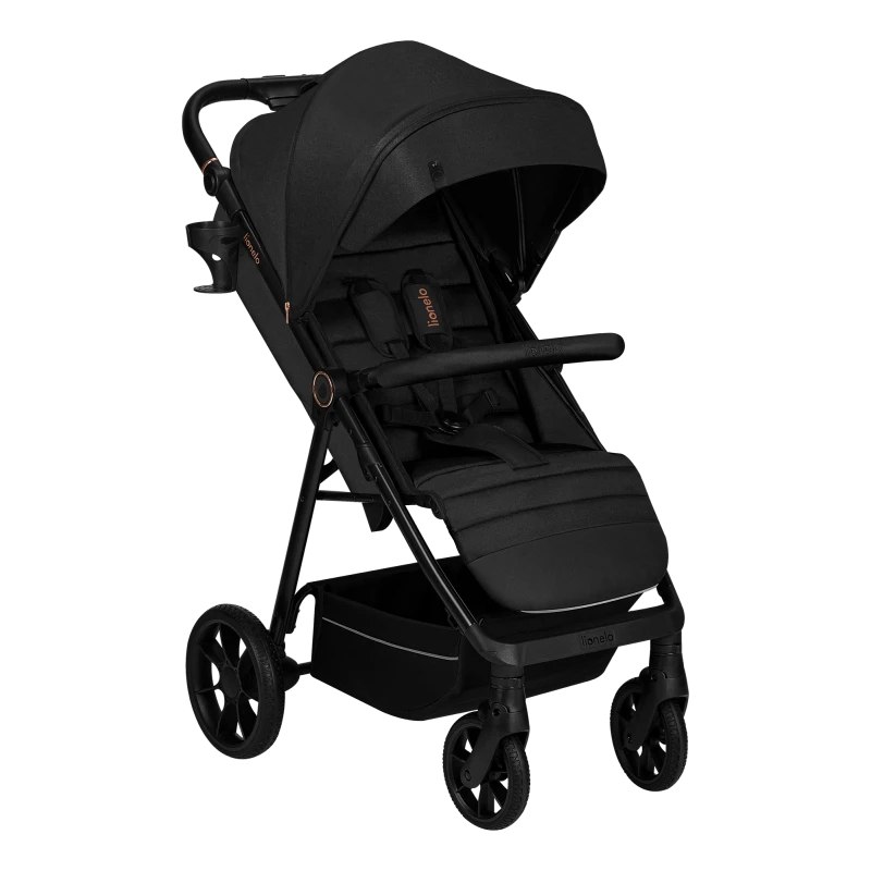 Wózek spacerowy, od narodzin, amortyzowany - Mira Black Onyx - Lionelo