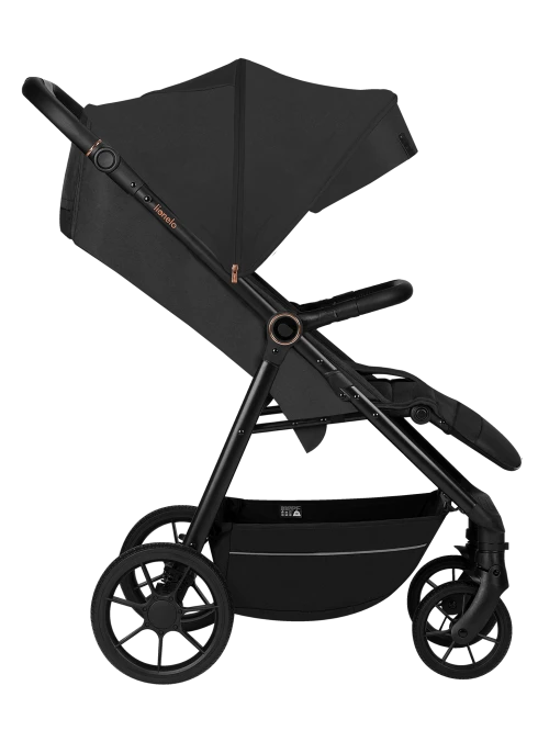 Wózek spacerowy, od narodzin, amortyzowany - Mira Black Onyx - Lionelo