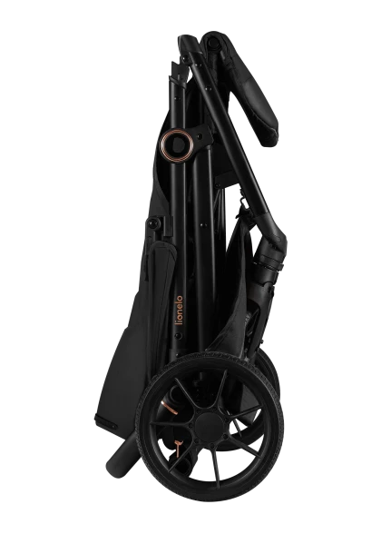 Wózek spacerowy, od narodzin, amortyzowany - Mira Black Onyx - Lionelo