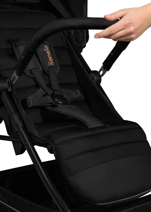 Wózek spacerowy, od narodzin, amortyzowany - Mira Black Onyx - Lionelo