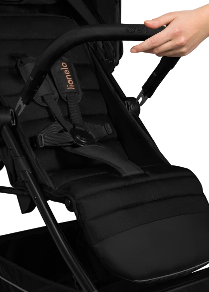 Wózek spacerowy, od narodzin, amortyzowany - Mira Black Onyx - Lionelo