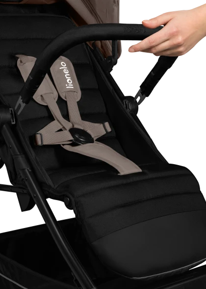 Wózek spacerowy, od narodzin, amortyzowany - Mira Beige Sand - Lionelo