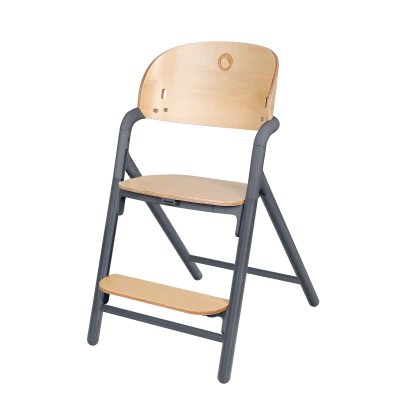 Drewniane Krzesełko 3w1 Celia Grey Wood | Regulacja 1 Ręką